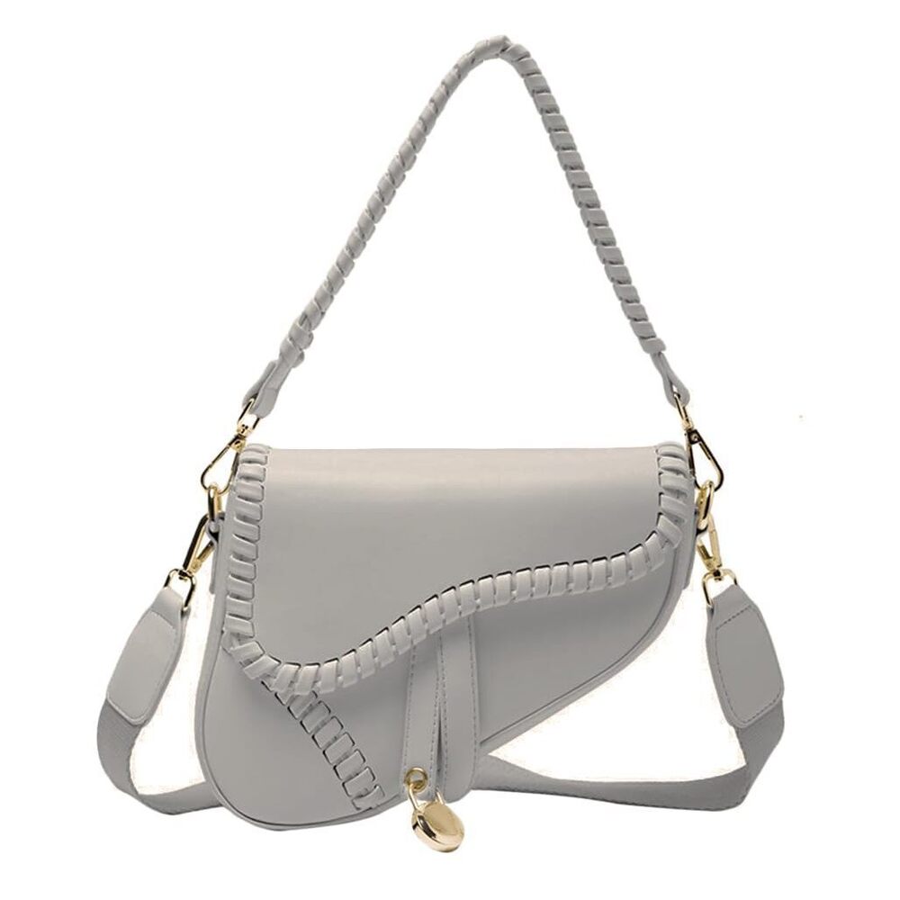 4825 Trendy Saddle Shoulder Bag Clutch Purse Underarm Handbag Satchel
